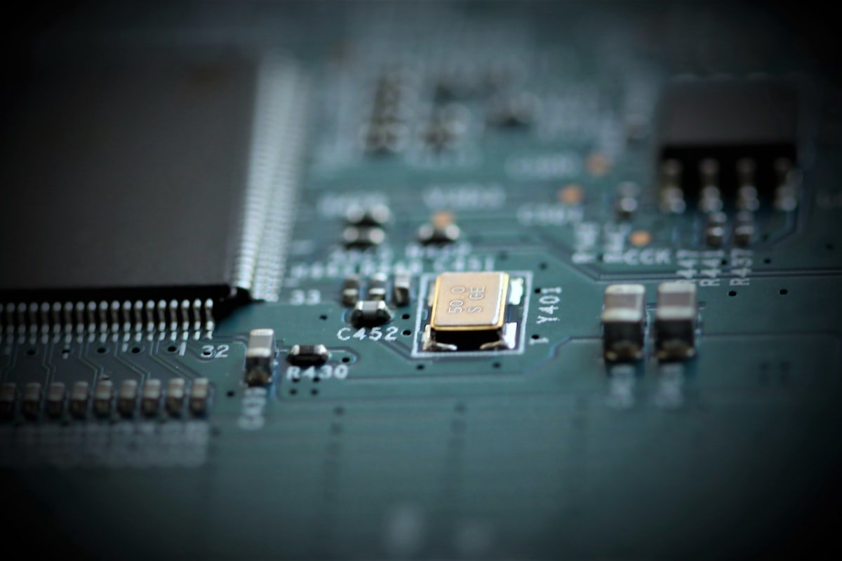Circuit board with various SMD components approaching end of life